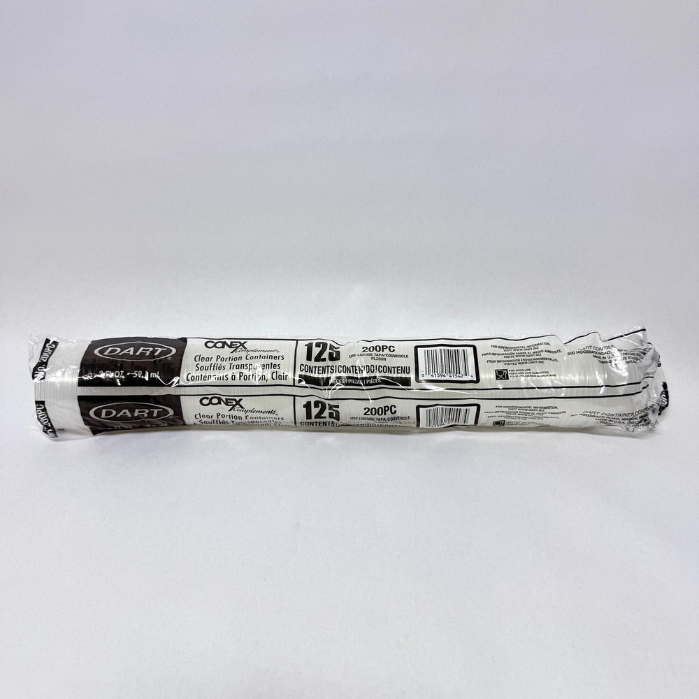 Dart Conex Complements 2oz Clear Plastic Portion Cups 125ct 200PC Made in USA